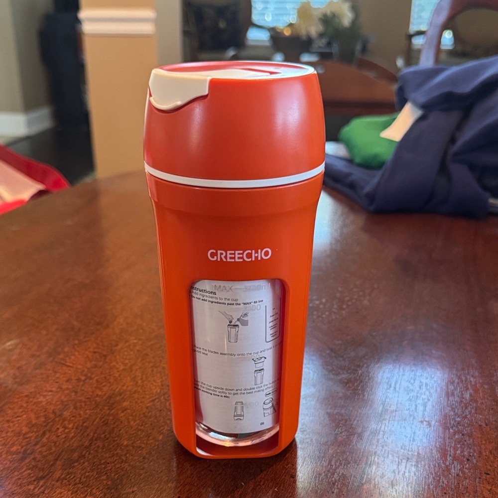 Greecho Orange Portable Blender NWOT. MSRP $39